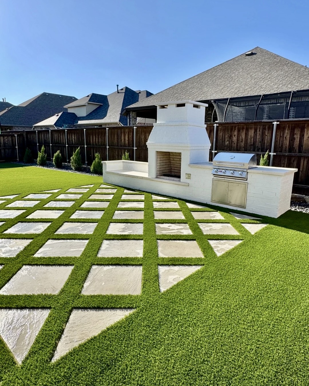 Full-Scope Backyard Transformation with Turf, Pavers & Outdoor Living in Prosper, TX